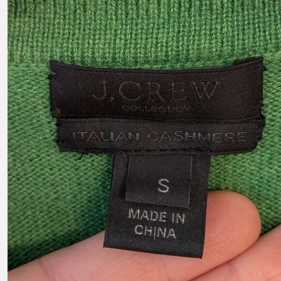 J Crew Collection Italian Cashmere Ruffle Polo Short Sleeve Sweater S - Picture 9 of 9